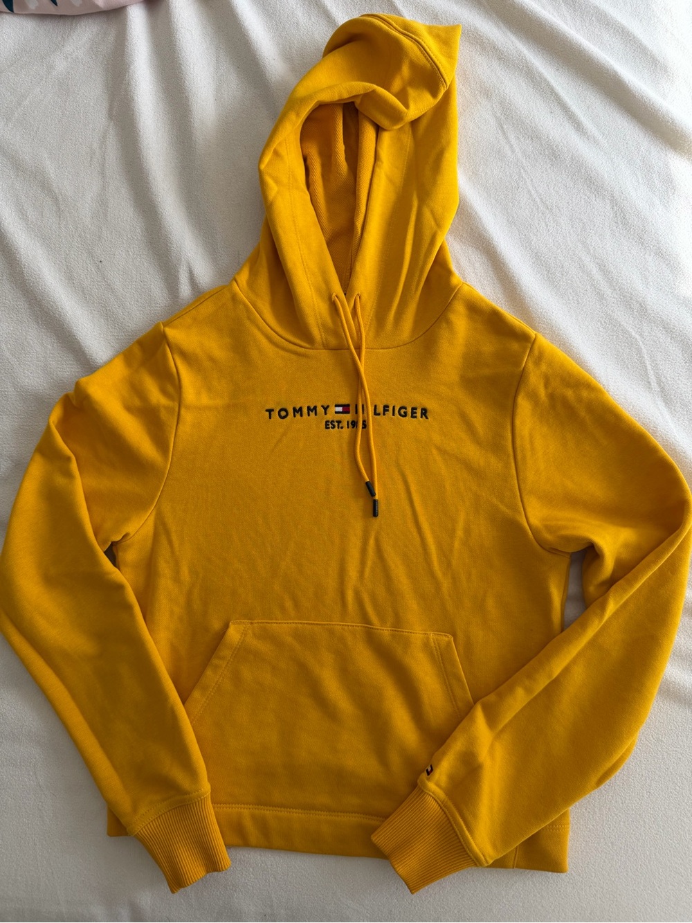 Tommy Hilfiger Yellow Logo Hoodie Sweatshirt